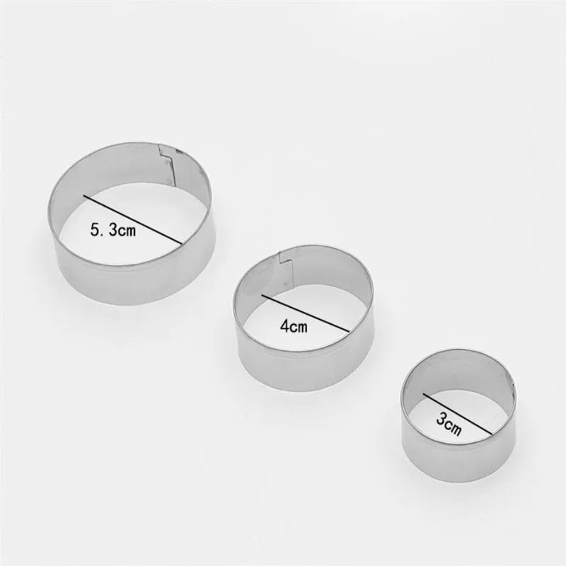 3pcs/Set di Stampi per Biscotti in Acciaio Inossidabile – Creativi e Pratici!