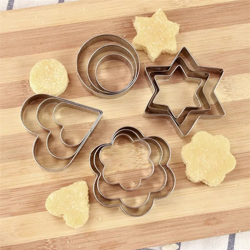 3pcs/Set di Stampi per Biscotti in Acciaio Inossidabile – Creativi e Pratici!