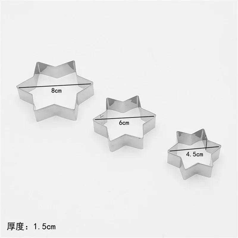 3pcs/Set di Stampi per Biscotti in Acciaio Inossidabile – Creativi e Pratici!