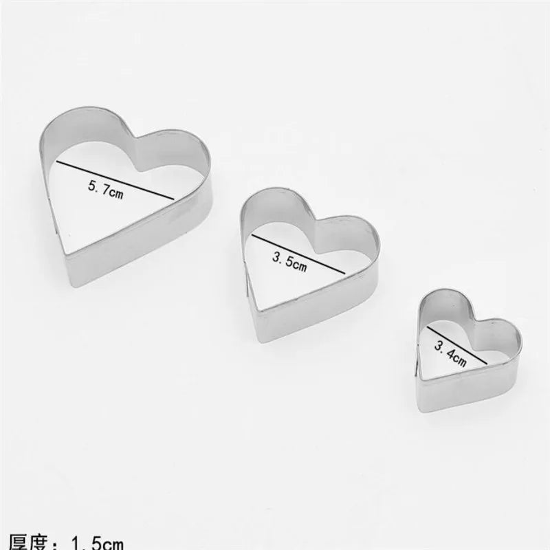 3pcs/Set di Stampi per Biscotti in Acciaio Inossidabile – Creativi e Pratici!