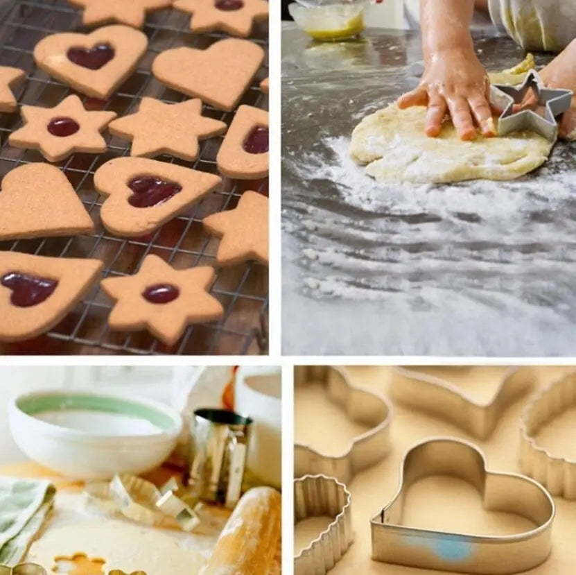 3pcs/Set di Stampi per Biscotti in Acciaio Inossidabile – Creativi e Pratici!