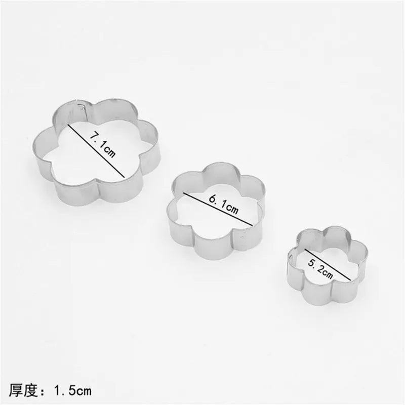 3pcs/Set di Stampi per Biscotti in Acciaio Inossidabile – Creativi e Pratici!