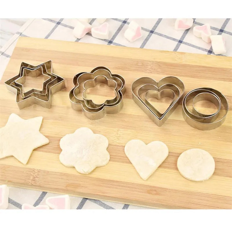 3pcs/Set di Stampi per Biscotti in Acciaio Inossidabile – Creativi e Pratici!