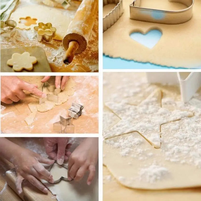 3pcs/Set di Stampi per Biscotti in Acciaio Inossidabile – Creativi e Pratici!