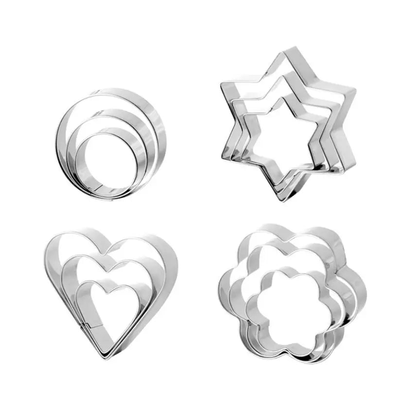 3pcs/Set di Stampi per Biscotti in Acciaio Inossidabile – Creativi e Pratici!
